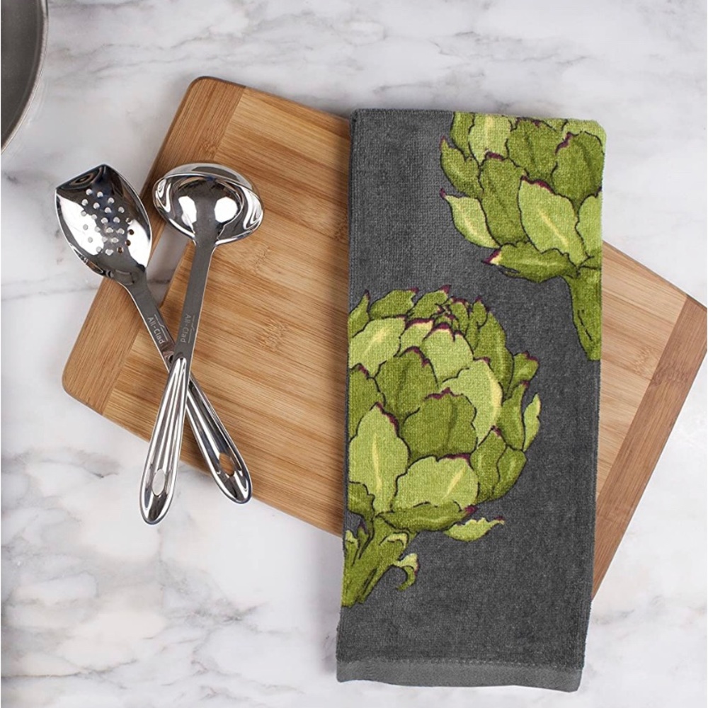 All-Clad Textiles 100% Cotton Fiber Reactive Artichoke Print Kitchen Dish Towel - Picture 8 of 8